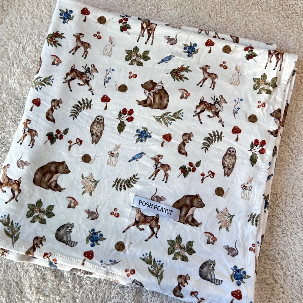 Posh Peanut Iridessa Woodland Blanket Swaddle Bamboo Viscose 44